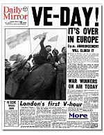 8 May 1945 - VE (Victory in Europe) Day. Millions of people rejoiced in the news that Germany had surrendered, relieved that the strain of war was over.